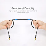 Câble audio stéréo REXLIS 3629 jack 3,5 mm mâle vers mâle plaqué or pour autoradio AUX, appareils numériques standard AUX 3,5 mm, longueur : 1,8 m