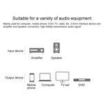 Câble audio tressé coton noir REXLIS 3635 jack 3,5 mm mâle vers double RCA plaqué or pour interface d'entrée RCA haut-parleur actif, longueur : 1,8 m