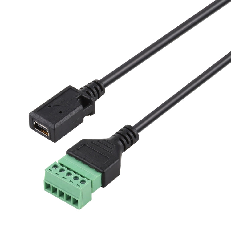 Câble adaptateur connecteur USB sans soudure femelle mini 5 broches vers bornes enfichables 5 broches, longueur : 30cm, femelle mini 5 broches