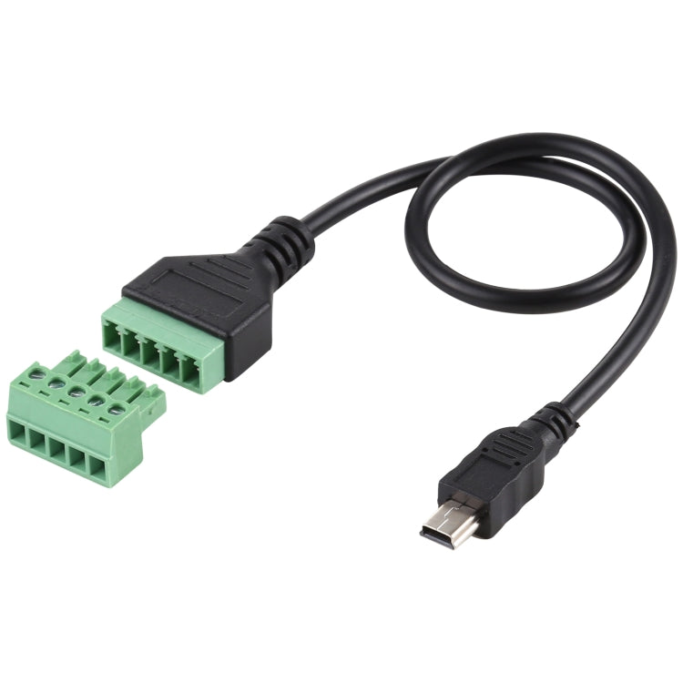 Câble adaptateur connecteur USB sans soudure mâle mini 5 broches vers bornes enfichables 5 broches, longueur : 30cm, mâle mini 5 broches