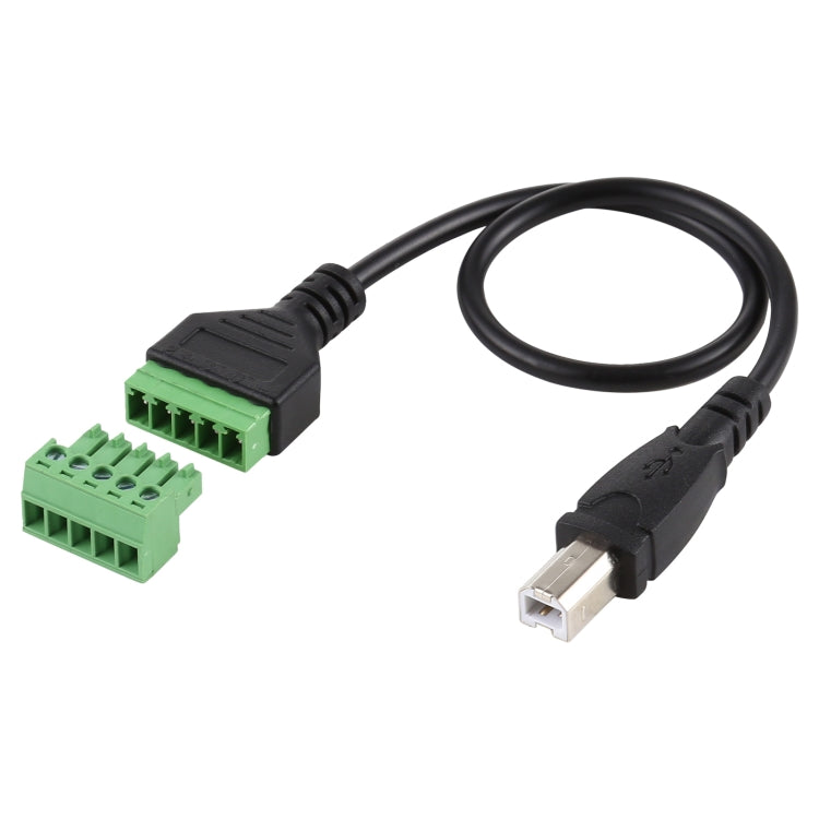 Câble adaptateur connecteur USB sans soudure mâle USB Type-B vers bornes enfichables 5 broches, longueur : 30cm, mâle USB Type-B
