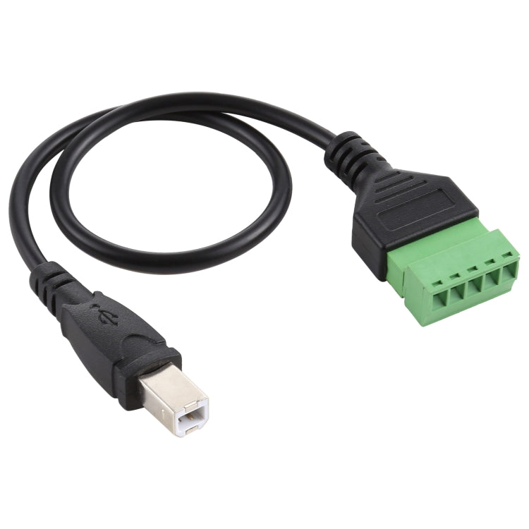 Câble adaptateur connecteur USB sans soudure mâle USB Type-B vers bornes enfichables 5 broches, longueur : 30cm, mâle USB Type-B