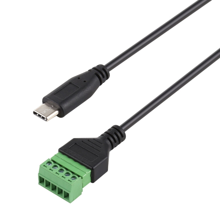 Câble adaptateur connecteur USB sans soudure mâle USB-C / Type-C vers bornes enfichables 5 broches, longueur : 30cm, mâle Type-C