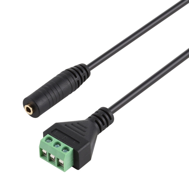 Câble adaptateur sans soudure, connecteur femelle 3,5 mm vers bornes enfichables 3 broches, longueur : 30 cm, femelle 3,5 mm vers 3 broches