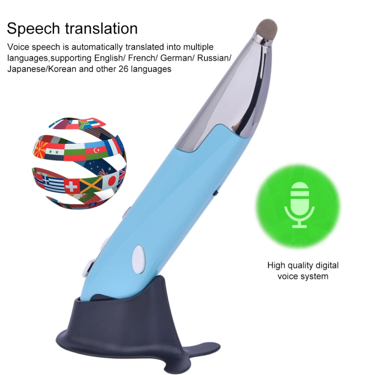 Souris optique sans fil intelligente PR-06S 4 boutons avec fonction stylet, prise en charge de la commande vocale / traduction, Gris, Bleu, Rouge