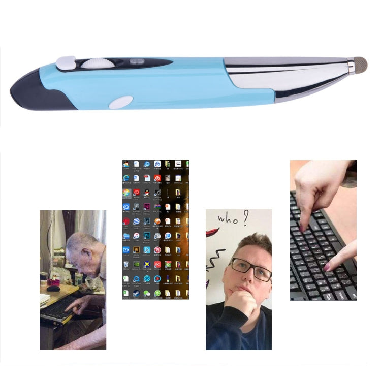 Souris optique sans fil intelligente PR-06S 4 boutons avec fonction stylet, prise en charge de la commande vocale / traduction, Gris, Bleu, Rouge
