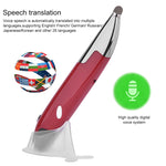 Souris optique sans fil intelligente PR-06S 4 boutons avec fonction stylet, prise en charge de la commande vocale / traduction, Gris, Bleu, Rouge