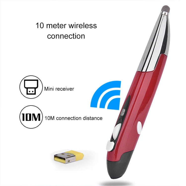Souris optique sans fil intelligente PR-06S 4 boutons avec fonction stylet, prise en charge de la commande vocale / traduction, Gris, Bleu, Rouge