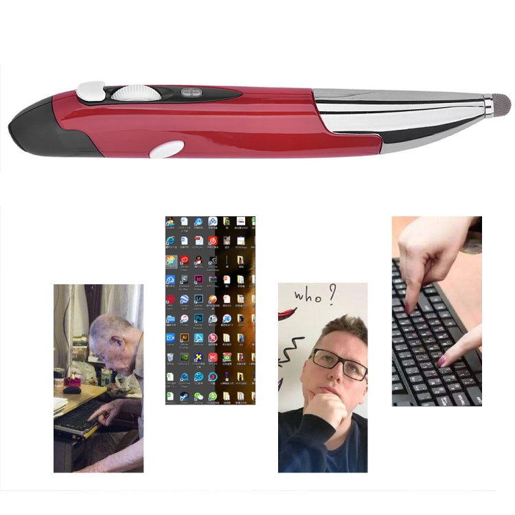 Souris optique sans fil intelligente PR-06S 4 boutons avec fonction stylet, prise en charge de la commande vocale / traduction, Gris, Bleu, Rouge