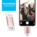 Clé USB Richwell 3 en 1 128 Go Type-C + 8 broches + USB 3.0 en métal à double couvercle coulissant avec fonction OTG