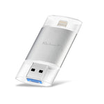 Clé USB Richwell 3 en 1 128 Go Type-C + 8 broches + USB 3.0 en métal à double couvercle coulissant avec fonction OTG