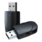 KN330 Adaptateur Audio Transmetteur Récepteur USB Bluetooth 5.0 3-en-1 avec Bouton de Commutation et Interface AUX 3,5 mm, KN330