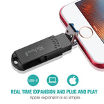 Richwell 16G Type-C + 8 broches + USB 3.0 Disque Flash Métallique Push-pull avec Fonction OTG
