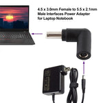 Adaptateur d'alimentation interfaces femelle 4,5 x 3,0 mm vers mâle 5,5 x 2,1 mm pour ordinateur portable