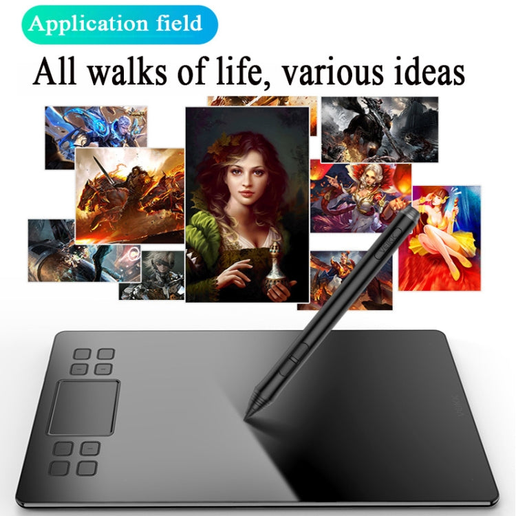 Tablette graphique électronique tactile intelligente VEIKK A50 10x6 pouces 5080 LPI, avec interface Type-C, A50