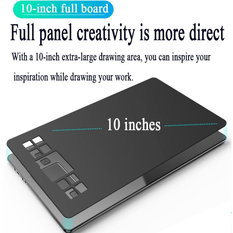 Tablette graphique électronique tactile intelligente VEIKK A50 10x6 pouces 5080 LPI, avec interface Type-C, A50