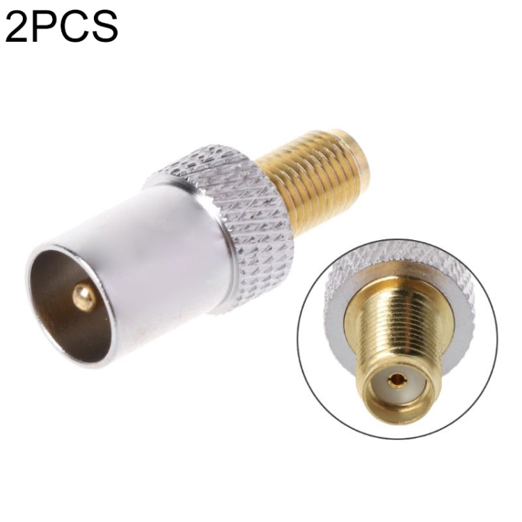 2 connecteurs RF SMA femelle vers TV IEC mâle, SMA femelle vers IEC mâle