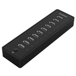 Hub USB 2.0 ORICO P10-U2 à 10 ports avec indicateur LED d'alimentation et câble USB 1m (noir)