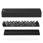 Hub USB 2.0 ORICO P10-U2 à 10 ports avec indicateur LED d'alimentation et câble USB 1m (noir)