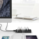 Hub USB 2.0 ORICO P10-U2 à 10 ports avec indicateur LED d'alimentation et câble USB 1m (noir)