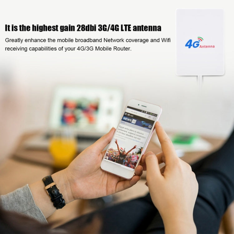 Antenne 4G 28 dBi avec connecteur mâle CRC9 pour routeur 4G LTE FDD/TDD, CRC9 mâle