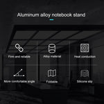Support en alliage d'aluminium COOLCOLD U2S portable, pliable, creux, à double triangle, réglable en hauteur pour ordinateur portable, COOLCOLD U2S