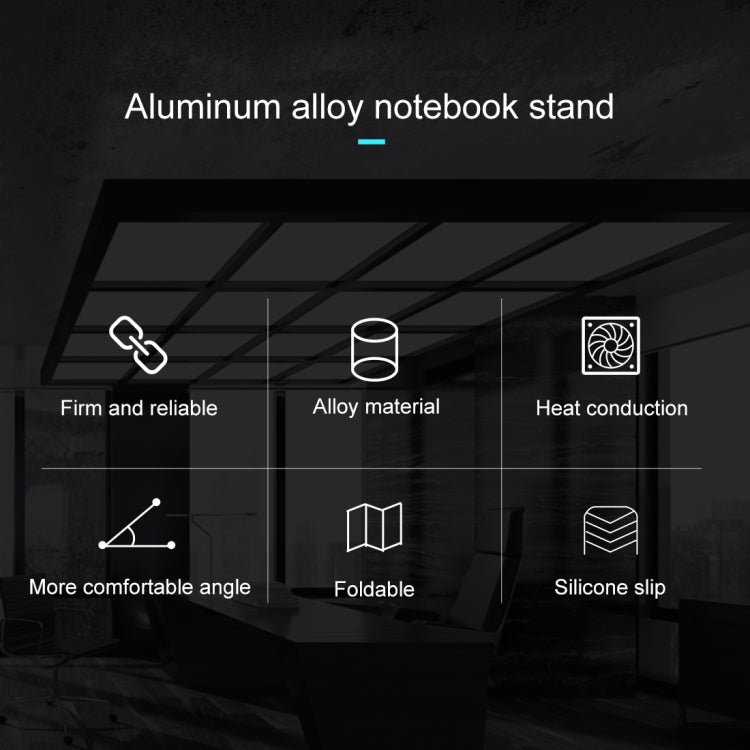 Support en alliage d'aluminium COOLCOLD U2S portable, pliable, creux, à double triangle, réglable en hauteur pour ordinateur portable, COOLCOLD U2S