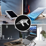 Support en alliage d'aluminium COOLCOLD U2S portable, pliable, creux, à double triangle, réglable en hauteur pour ordinateur portable, COOLCOLD U2S