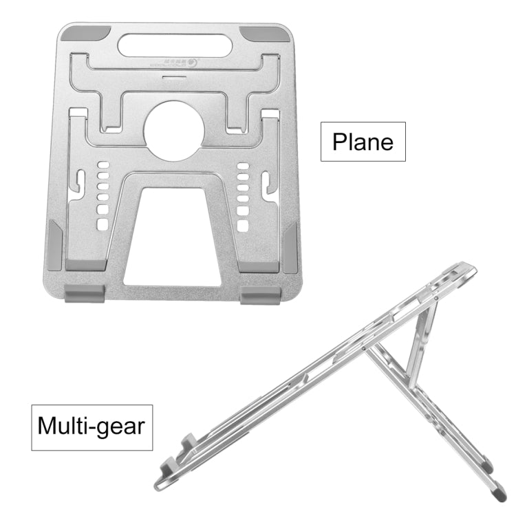 Support en alliage d'aluminium COOLCOLD U2S portable, pliable, creux, à double triangle, réglable en hauteur pour ordinateur portable, COOLCOLD U2S