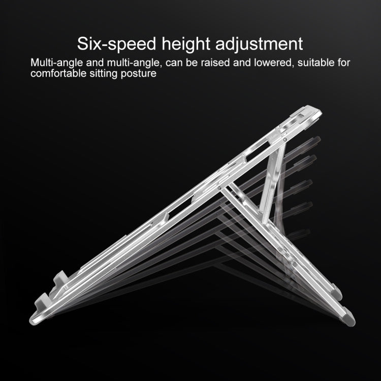 Support en alliage d'aluminium COOLCOLD U2S portable, pliable, creux, à double triangle, réglable en hauteur pour ordinateur portable, COOLCOLD U2S