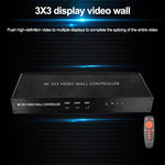 Contrôleur mur vidéo HDMI 4K 3X3 NK-BT88, processeur de découpage multi-écrans avec télécommande, prise EU, prise EU
