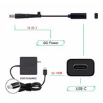Câble chargeur adaptateur secteur DP USB-C / Type-C vers 7.4 x 0.6mm pour HP, 2.4 x 0.6mm