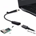 Câble chargeur adaptateur secteur DP USB-C / Type-C vers 7.4 x 0.6mm pour HP, 2.4 x 0.6mm