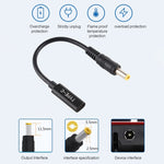 Câble chargeur adaptateur secteur DP USB-C / Type-C vers 5.5 x 2.5mm, 5.5 x 2.5mm