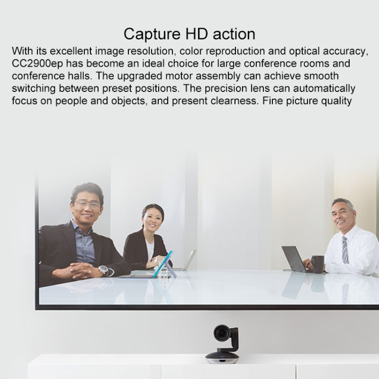 Caméra de conférence professionnelle Logitech CC2900EP HD 1080P avec zoom optique 10x, prise UE