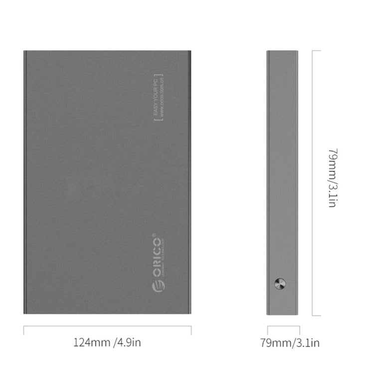 Boîtier de disque dur externe ORICO 2518S3 USB3.0 pour HDD/SSD SATA 2,5 pouces de 7 mm & 9,5 mm
