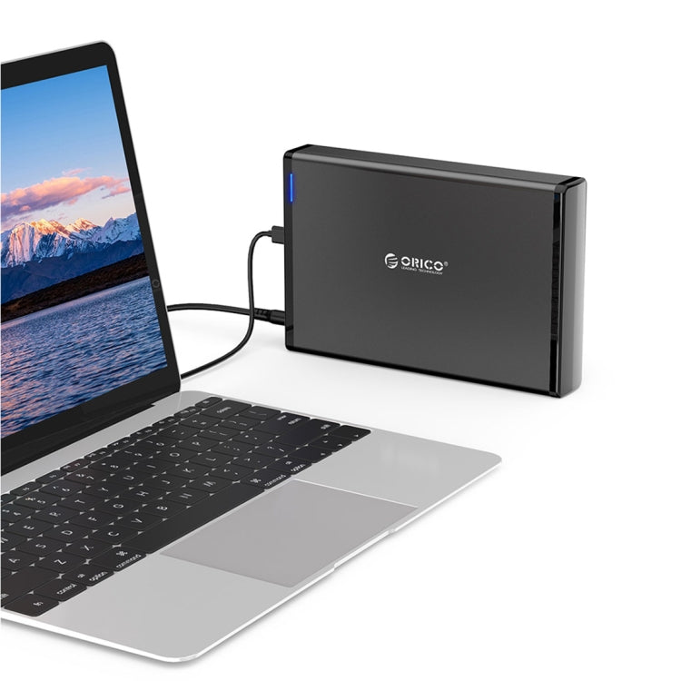 Boîtier disque dur mobile ORICO 7688C3 8 To 3,5 pouces USB-C / Type-C avec base détachable, longueur du câble : 1 m
