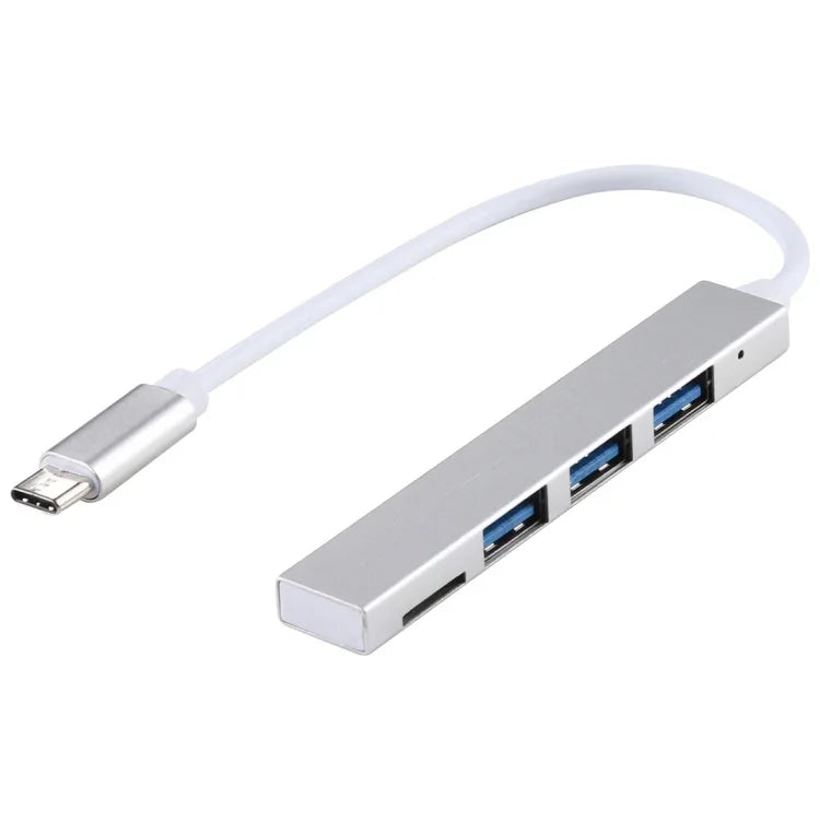 Adaptateur HUB T-818 TF + 3 x USB 3.0 vers USB-C / Type-C