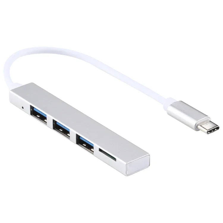 Adaptateur HUB T-818 TF + 3 x USB 3.0 vers USB-C / Type-C