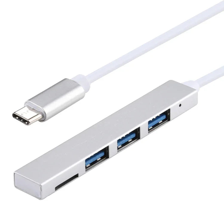 Adaptateur HUB T-818 TF + 3 x USB 3.0 vers USB-C / Type-C