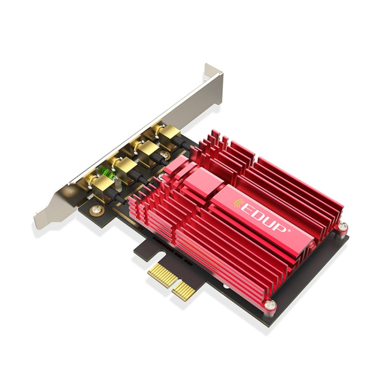 Carte réseau externe adaptateur PCI-Express double bande 2.4GHz & 5GHz EDUP 9633-800 AC1900Mbps 4 antennes, AC1900Mbps
