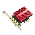 Carte réseau externe adaptateur PCI-Express double bande 2.4GHz & 5GHz EDUP 9633-800 AC1900Mbps 4 antennes, AC1900Mbps