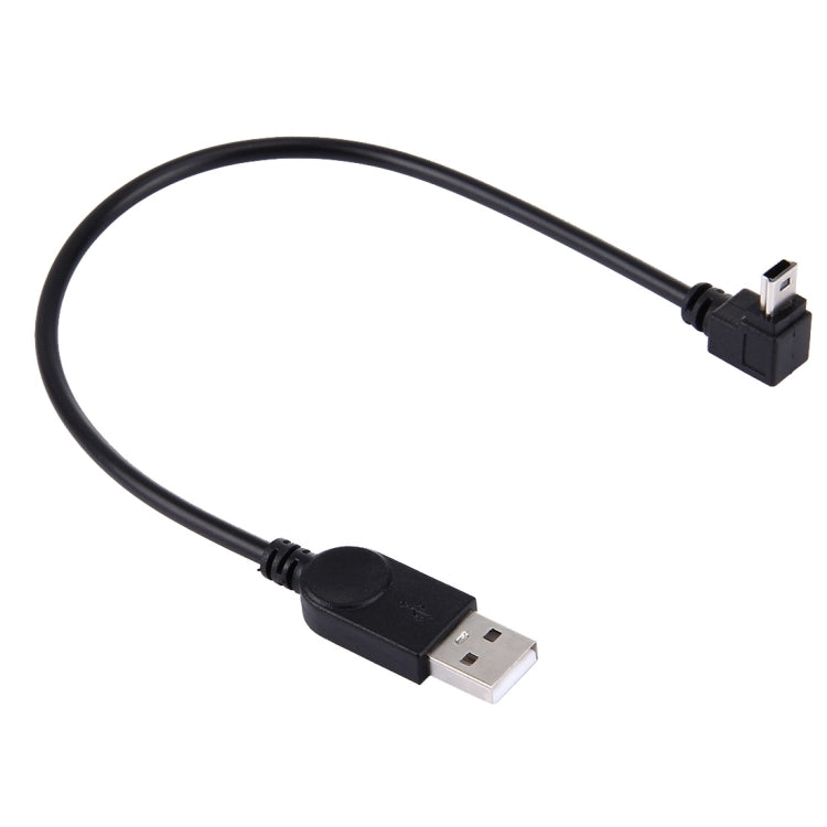 Câble de données / charge Mini USB coude angle 90 degrés, longueur : 28cm, Mini USB angle coude