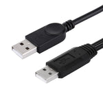 Câble 2 en 1 USB 2.0 mâle vers double USB mâle pour ordinateur / portable, longueur : 50cm, USB 2.0 AM vers 2 USB 2.0 AM
