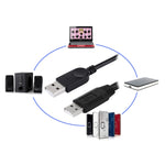 Câble 2 en 1 USB 2.0 mâle vers double USB mâle pour ordinateur / portable, longueur : 50cm, USB 2.0 AM vers 2 USB 2.0 AM