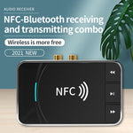 N100 NFC Adaptateur audio Bluetooth 5.0 pour voiture, récepteur et émetteur de bureau, haut-parleur Bluetooth, N100