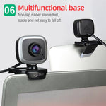 HXSJ A849 Webcam PC vidéo HD 480P réglable à 360 degrés avec microphone