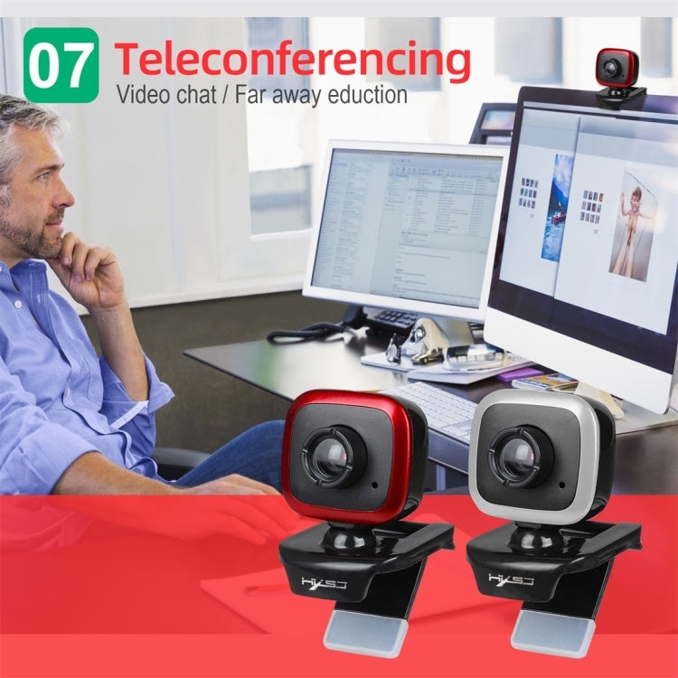 HXSJ A849 Webcam PC vidéo HD 480P réglable à 360 degrés avec microphone