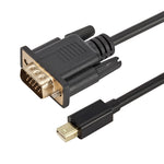 Câble convertisseur Mini DP vers VGA, longueur du câble : 1,8m, Mini DP vers VGA