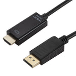 Câble convertisseur 4K x 2K DP vers HDMI, longueur du câble : 1,8 m, 4K x 2K DP vers HDMI noir, 4K x 2K DP vers HDMI blanc